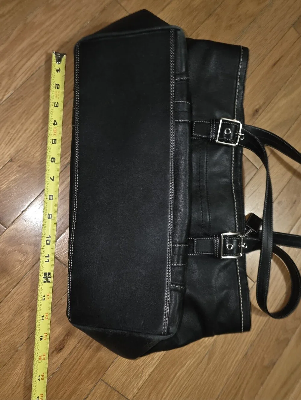 VINTAGE COACH F12609 LARGE TOTE BLACK & HANGTAG LAPTOP COMPUTER/HOLDER LEATHER